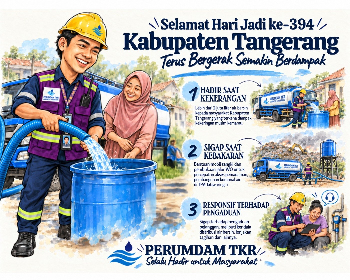 Untuk Kabupaten Tangerang Semakin Gemilang, PERUMDAM TKR Terus Bergerak dan Memberikan Manfaat